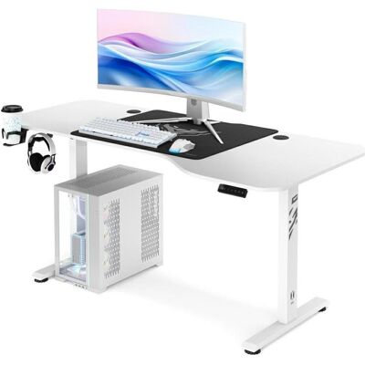 Diablo Bureau avec réglage de la hauteur Chaises X-TENSIO 1600 blanc, Chaise gaming, Blanc Diablo Bureau avec réglage de la hauteur Chaises X-TENSIO 1600 blanc, Chaise gaming, Blanc