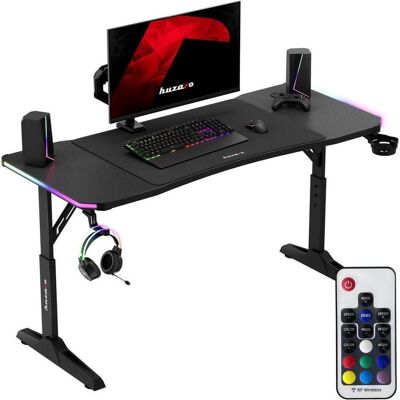 Huzaro Biurko gamingowe Hero 3.6 RGB Black, Bureau gaming, Noir Huzaro Biurko gamingowe Hero 3.6 RGB Black, Bureau gaming, Noir
