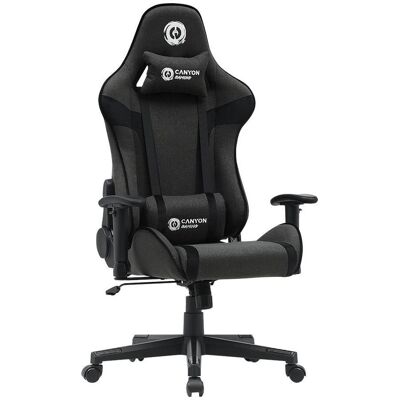 Canyon Chaises d'ordinateur / bureaux chaise gaming Crest FCH01 Tissu Gris, Chaise gaming, Gris Canyon Chaises d'ordinateur / bureaux chaise gaming Crest FCH01 Tissu Gris, Chaise gaming, Gris