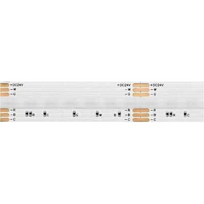 Sigor, Bande LED, Bande LED COB 16W/m RGB/TW 5m 840LED/m IP20 24V 720m/m RA90 Couleur de lumière contrôlable (Blanc, RGB, 500 cm, Intérieur) Sigor, Bande LED, Bande LED COB 16W/m RGB/TW 5m 840LED/m IP20 24V 720m/m RA90 Couleur de lumière contrôlable (Blanc, RGB, 500 cm, Intérieur)