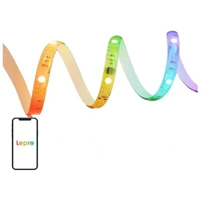 Lepro, Bande LED, Bande LED RGBIC SW1 de 10 m avec Wi-Fi et Bluetooth (RGBIC, 1000 cm, Extérieur, Intérieur) Lepro, Bande LED, Bande LED RGBIC SW1 de 10 m avec Wi-Fi et Bluetooth (RGBIC, 1000 cm, Extérieur, Intérieur)