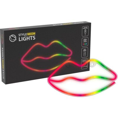 Manta, Bande LED, SNL61RGB Style Neon Lights LIPS (Multicolore, RGB, 35 cm, Intérieur) Manta, Bande LED, SNL61RGB Style Neon Lights LIPS (Multicolore, RGB, 35 cm, Intérieur)