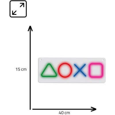 Manta, Bande LED, SNL111MT Style Neon Lights Gaming Symbols (Multicolore, 15 cm, Intérieur) Manta, Bande LED, SNL111MT Style Neon Lights Gaming Symbols (Multicolore, 15 cm, Intérieur)