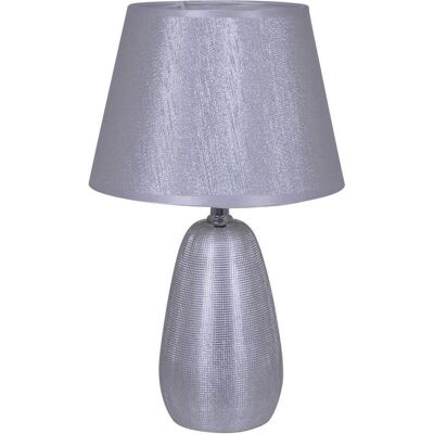 NÄVE Simply Ceramics Lampe de Table en Céramique Argentée - Lampe de Table NÄVE Simply Ceramics Lampe de Table en Céramique Argentée - Lampe de Table