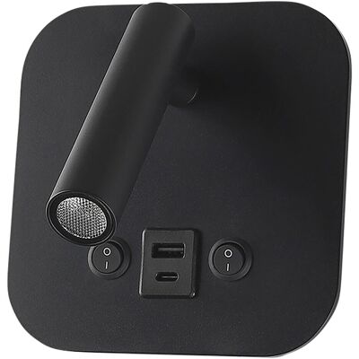 V-Tac, Lampe de table, LED-Wandleuchte VT-80068, 8W, 3000K, EEK: F, CREE Chip, 830lm, IP20, schwarz (830 lm) V-Tac, Lampe de table, LED-Wandleuchte VT-80068, 8W, 3000K, EEK: F, CREE Chip, 830lm, IP20, schwarz (830 lm)