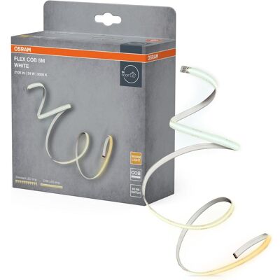 Osram, Bande LED, Flex COB 5M 830 (Blanc chaud, 500 cm, Intérieur) Osram, Bande LED, Flex COB 5M 830 (Blanc chaud, 500 cm, Intérieur)