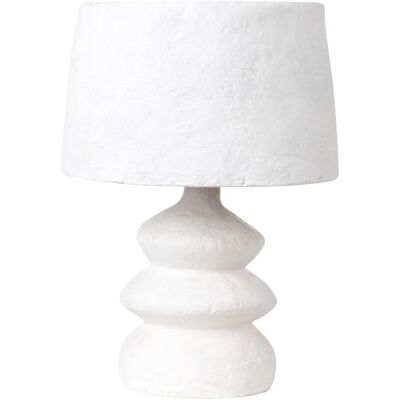 Lampe de table en papier mâché blanc Arapey BELIANI Lampe de table en papier mâché blanc Arapey BELIANI