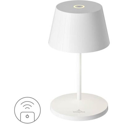 Villeroy & Boch Lampe de table, SEOUL RC Akku-Tischlampe Weiss Ceramic 2,2W steuerbare Lichtfarbe IP65 97080 Villeroy & Boch Lampe de table, SEOUL RC Akku-Tischlampe Weiss Ceramic 2,2W steuerbare Lichtfarbe IP65 97080