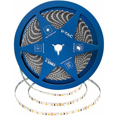 V-Tac, Bande LED, VT-2835 240806 LED-Streifen EEK: F (A - G) 24 V 10 m 10 m (Blanc chaud, 1000 cm, Intérieur) V-Tac, Bande LED, VT-2835 240806 LED-Streifen EEK: F (A - G) 24 V 10 m 10 m (Blanc chaud, 1000 cm, Intérieur)