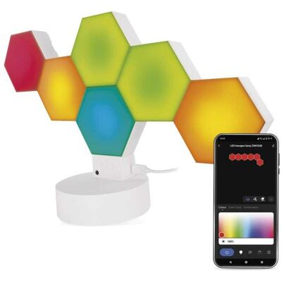 Lampe LED EMOS Hexagon RGBIC WiFi 6 Segments Lampe LED EMOS Hexagon RGBIC WiFi 6 Segments