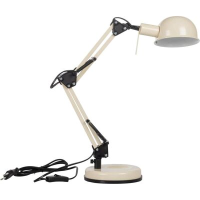 Kanlux, Lampe de table, Lampe de bureau Pixa E14, métal beige, Ø 16 cm, 90419 (E14) Kanlux, Lampe de table, Lampe de bureau Pixa E14, métal beige, Ø 16 cm, 90419 (E14)
