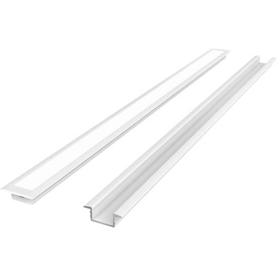 V-Tac, Bande LED, LED profilu komplekts 2 m iebuvets balts ar opala vaku turetajiem un vaciniem (200 cm, Intérieur) V-Tac, Bande LED, LED profilu komplekts 2 m iebuvets balts ar opala vaku turetajiem un vaciniem (200 cm, Intérieur)