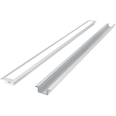 V-Tac, Bande LED, LED profilio komplektas 2m wbudowany anodowany z białą pokrywką i zaślepkami (Blanc, 200 cm, Intérieur) V-Tac, Bande LED, LED profilio komplektas 2m wbudowany anodowany z białą pokrywką i zaślepkami (Blanc, 200 cm, Intérieur)