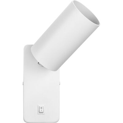 Maclean, Lampe de table, Applique murale GU10 avec interrupteur, blanc MCE369 W (GU10) Maclean, Lampe de table, Applique murale GU10 avec interrupteur, blanc MCE369 W (GU10)