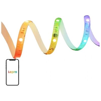 Lepro, Bande LED, SW1-6 RGB Smart LED-Streifen, 6 m (Multicolore, 600 cm, Extérieur) Lepro, Bande LED, SW1-6 RGB Smart LED-Streifen, 6 m (Multicolore, 600 cm, Extérieur)