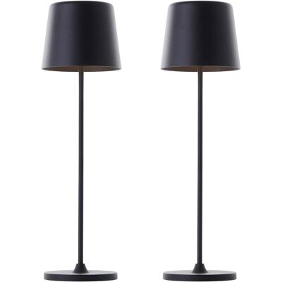 Brilliant, Lampe de table, LED-Akku-Tischleuchte Kaami, 2 W, 310 lm, 3000 K, schwarz, 2er Set (310 lm) Brilliant, Lampe de table, LED-Akku-Tischleuchte Kaami, 2 W, 310 lm, 3000 K, schwarz, 2er Set (310 lm)