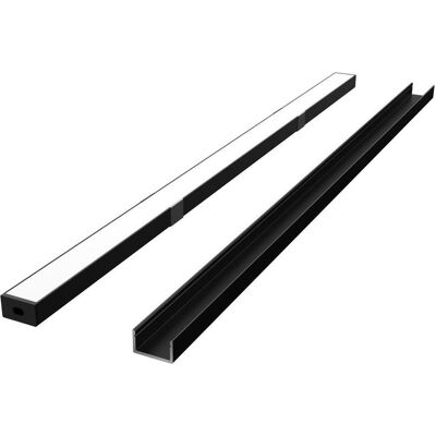 V-Tac, Bande LED, LED profilu komplekts 2 m virsma melns ar opala vaku turetajiem un vaciniem (200 cm) V-Tac, Bande LED, LED profilu komplekts 2 m virsma melns ar opala vaku turetajiem un vaciniem (200 cm)