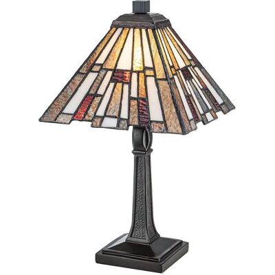 Elstead Lighting, Lampe de table, Lampe de table Elstead Inglenook E14, bronze Valiant, acier, verre Tiffany, 37 cm (E14) Elstead Lighting, Lampe de table, Lampe de table Elstead Inglenook E14, bronze Valiant, acier, verre Tiffany, 37 cm (E14)