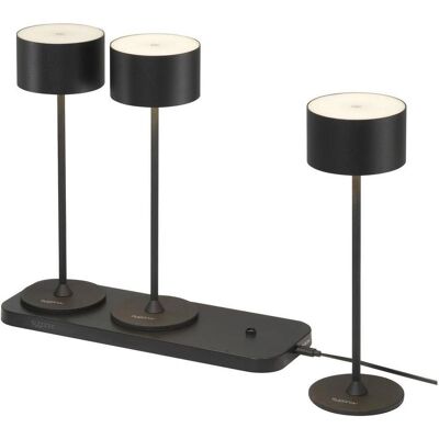 Sygonix, Lampe de table, 3er Set SY-6627262 LED-Tischlampe LED 5.5 W Schwarz (150 lm) Sygonix, Lampe de table, 3er Set SY-6627262 LED-Tischlampe LED 5.5 W Schwarz (150 lm)