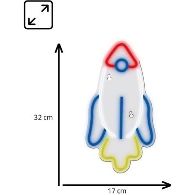 Manta, Bande LED, SNL91MT Style Neon Lights RAKETA (Multicolore, 30 cm, Intérieur) Manta, Bande LED, SNL91MT Style Neon Lights RAKETA (Multicolore, 30 cm, Intérieur)