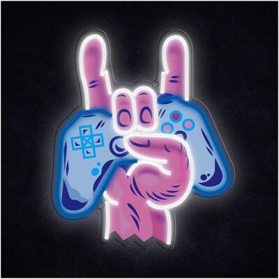 Manta, Lampe de table, SNL109MT Style Neon Lights Hand With Gamepad Manta, Lampe de table, SNL109MT Style Neon Lights Hand With Gamepad