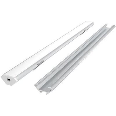 V-Tac, Bande LED, LED profilio komplektas 2m kątowy anodowany z białą pokrywką uchwytami i zaślepkami (200 cm) V-Tac, Bande LED, LED profilio komplektas 2m kątowy anodowany z białą pokrywką uchwytami i zaślepkami (200 cm)