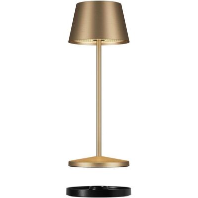 Villeroy & Boch Lampe de table, SEOUL MICRO RC Akku-Tischlampe Gold Gebürstet 2,3W steuerbare Lichtfarbe IP65 97247 Villeroy & Boch Lampe de table, SEOUL MICRO RC Akku-Tischlampe Gold Gebürstet 2,3W steuerbare Lichtfarbe IP65 97247