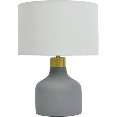 Relaxdays, Lampe de table, Tischlampe Stoff & Betonfuss (E27) Relaxdays, Lampe de table, Tischlampe Stoff & Betonfuss (E27)