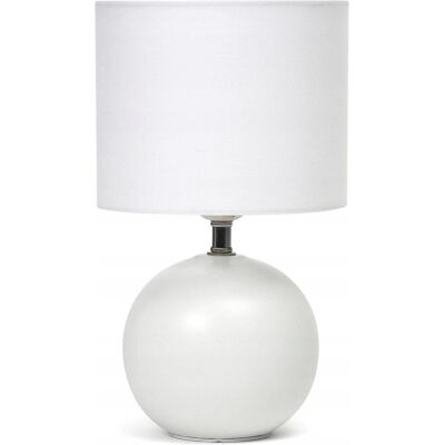 Lampe de Table Blanche en Céramique Platinet - E27 25W Lampe de Table Blanche en Céramique Platinet - E27 25W