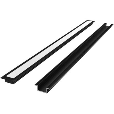 V-Tac, Bande LED, Kit profilé LED, 2m, encastré, noir, avec couvercle opale et encapsulé (200 cm) V-Tac, Bande LED, Kit profilé LED, 2m, encastré, noir, avec couvercle opale et encapsulé (200 cm)
