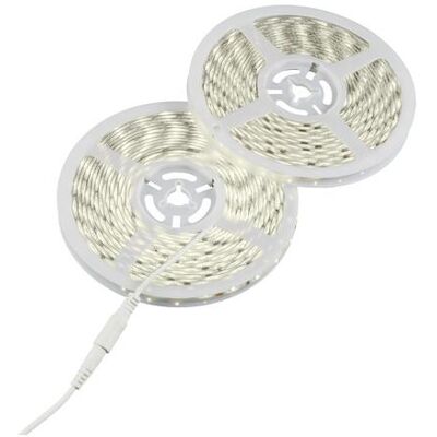 Sygonix, Bande LED, SY-6613008 LED-Streifen-Set mit Stecker/Buchse 12 V/DC 10000 mm Tagesl (Lumière du jour, 1000 cm, Extérieur, Intérieur) Sygonix, Bande LED, SY-6613008 LED-Streifen-Set mit Stecker/Buchse 12 V/DC 10000 mm Tagesl (Lumière du jour, 1000 cm, Extérieur, Intérieur)