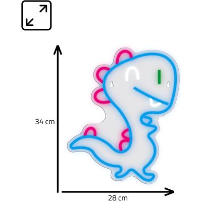 Manta, Bande LED, SNL56MT Style Néon Lights Dinosaur (Multicolore, 39 cm, Intérieur) Manta, Bande LED, SNL56MT Style Néon Lights Dinosaur (Multicolore, 39 cm, Intérieur)