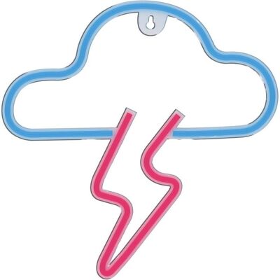 Manta, Bande LED, SNL71BL Style Neon Lights CLOUD WITH LIGHTNING Blue-Pink (Multicolore, 33 cm, Intérieur) Manta, Bande LED, SNL71BL Style Neon Lights CLOUD WITH LIGHTNING Blue-Pink (Multicolore, 33 cm, Intérieur)