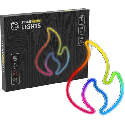 Manta, Bande LED, SNL58RGB Stile Neon Light FLAME (Multicolore, 30 cm, Intérieur) Manta, Bande LED, SNL58RGB Stile Neon Light FLAME (Multicolore, 30 cm, Intérieur)