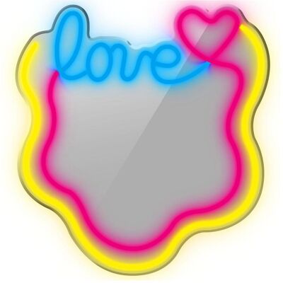 Manta, Bande LED, MASNL131MT Style Neon Lights LOVE LED Neon Mirror (Multicolore, 19.50 cm, Intérieur) Manta, Bande LED, MASNL131MT Style Neon Lights LOVE LED Neon Mirror (Multicolore, 19.50 cm, Intérieur)