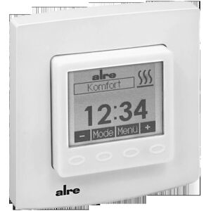 ALRE Thermostat programmable encastré 50x50 avec cadre, RAL9010brillant, Thermostat, Blanc ALRE Thermostat programmable encastré 50x50 avec cadre, RAL9010brillant, Thermostat, Blanc