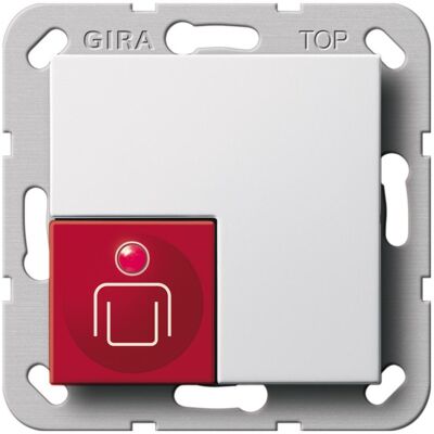 Gira, Sonnette + interphone, Bouton-poussoir d'appel Système 55 blanc pur 290003 (Filaire) Gira, Sonnette + interphone, Bouton-poussoir d'appel Système 55 blanc pur 290003 (Filaire)