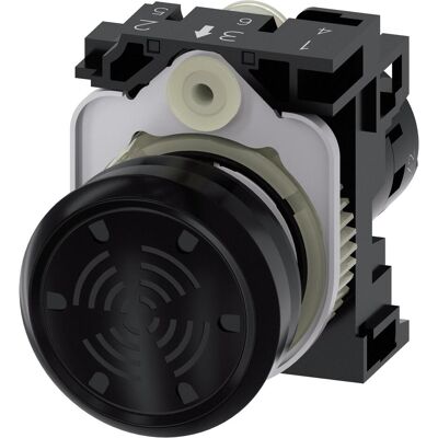 Siemens Alarme, Détecteur acoustique 3SU1200-6LB10-1AA0compact 22mm rd plastique Siemens Alarme, Détecteur acoustique 3SU1200-6LB10-1AA0compact 22mm rd plastique