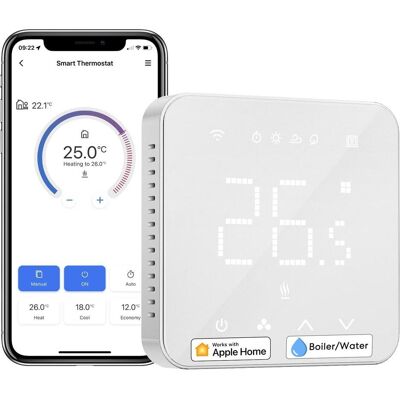 Meross Thermostat intelligent, Thermostat, Blanc Meross Thermostat intelligent, Thermostat, Blanc