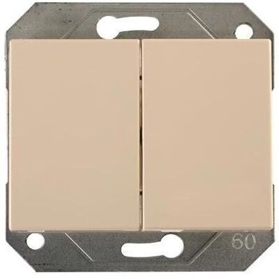 Vila, Interrupteurs éclairage + volets électriques, Switch Double Crossver Vilma Xp Beige Vila, Interrupteurs éclairage + volets électriques, Switch Double Crossver Vilma Xp Beige