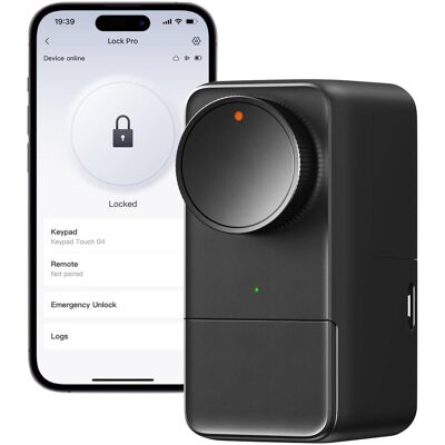 SwitchBot Smart Lock Pro - Serrure électronique de porte - Noire - Serrure intelligente SwitchBot Smart Lock Pro - Serrure électronique de porte - Noire - Serrure intelligente