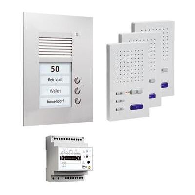 TCS, Sonnette + interphone, PPUF03-EN/02 pre:pack3 pour mains-libres sans fil Sous-puissance (Filaire) TCS, Sonnette + interphone, PPUF03-EN/02 pre:pack3 pour mains-libres sans fil Sous-puissance (Filaire)