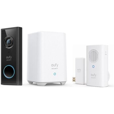 eufy, Sonnette + interphone, Security S220 draadloze Video Deurbelset Inclusief Homebase 2 + deurbelgong - (Sans fil, WiFi) eufy, Sonnette + interphone, Security S220 draadloze Video Deurbelset Inclusief Homebase 2 + deurbelgong - (Sans fil, WiFi)