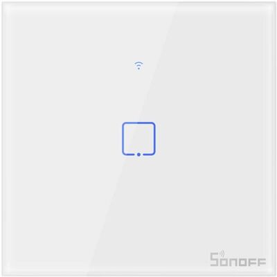 Sonoff, Interrupteurs éclairage + volets électriques, Smart Switch WiFi + RF 433 T1 EU TX (1-canal) Sonoff, Interrupteurs éclairage + volets électriques, Smart Switch WiFi + RF 433 T1 EU TX (1-canal)