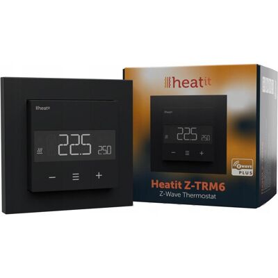 Heatit Z-TRM6 Z-Wave, Thermostat, Noir Heatit Z-TRM6 Z-Wave, Thermostat, Noir