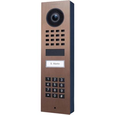 Doorbird, Sonnette + interphone, D1101KV Interphone vidéo IP en saillie aspect bronze Bronze (3G, 4G, Bluetooth Faible consommation, Ethernet, Filaire, WiFi) Doorbird, Sonnette + interphone, D1101KV Interphone vidéo IP en saillie aspect bronze Bronze (3G, 4G, Bluetooth Faible consommation, Ethernet, Filaire, WiFi)