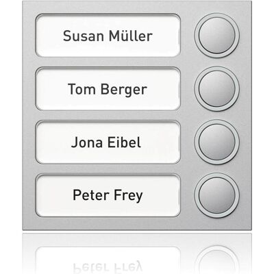 Schneider, Sonnette + interphone, Module de portier si 4 touches 95x95x33mm 1 8754/20 1875420 (Filaire) Schneider, Sonnette + interphone, Module de portier si 4 touches 95x95x33mm 1 8754/20 1875420 (Filaire)