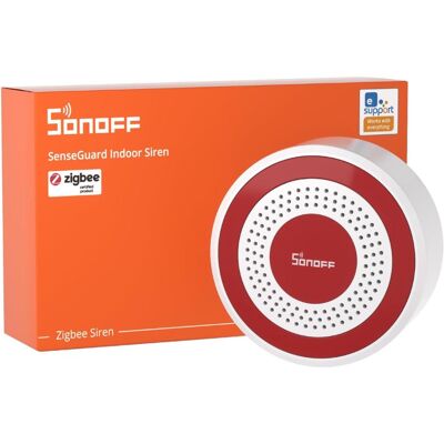 Sonoff, Protection contre le cambriolage + système d'alarme, SNZB-09P Sirène intérieure connectée Zigbee 3.0 105 dB Sonoff, Protection contre le cambriolage + système d'alarme, SNZB-09P Sirène intérieure connectée Zigbee 3.0 105 dB
