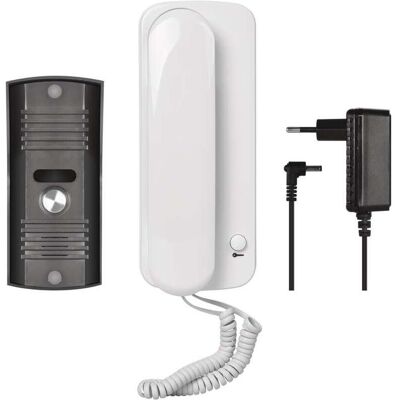 Emos, Sonnette + interphone, Kit d'interphonie H1085, 1 abonné (Filaire) Emos, Sonnette + interphone, Kit d'interphonie H1085, 1 abonné (Filaire)