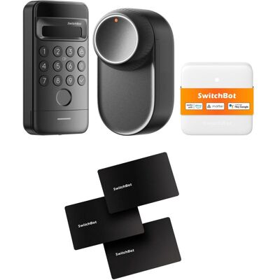 SwitchBot, Système de contrôle d’accès, Lock Ultra Vision Combo (noir) (Empreinte digitale, Smartphone) SwitchBot, Système de contrôle d’accès, Lock Ultra Vision Combo (noir) (Empreinte digitale, Smartphone)